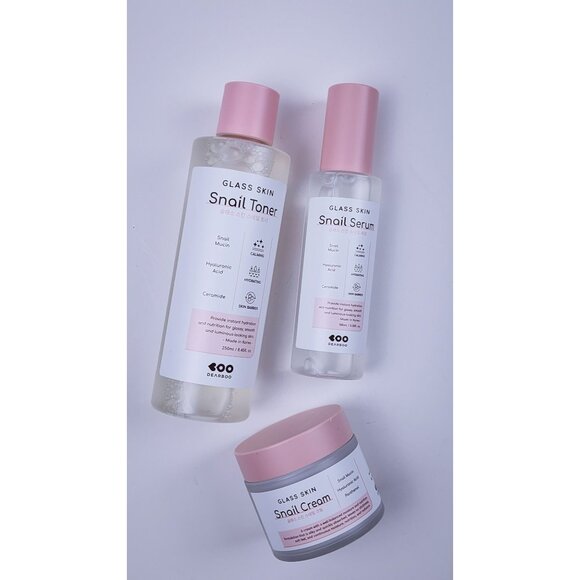 Dearboo Glass Skin Snail Toner Cream & Serum Set  Korean Beauty Skincare - Picture 13 of 14